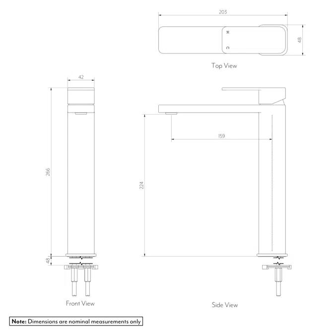 Nesso Extended Basin Mixer