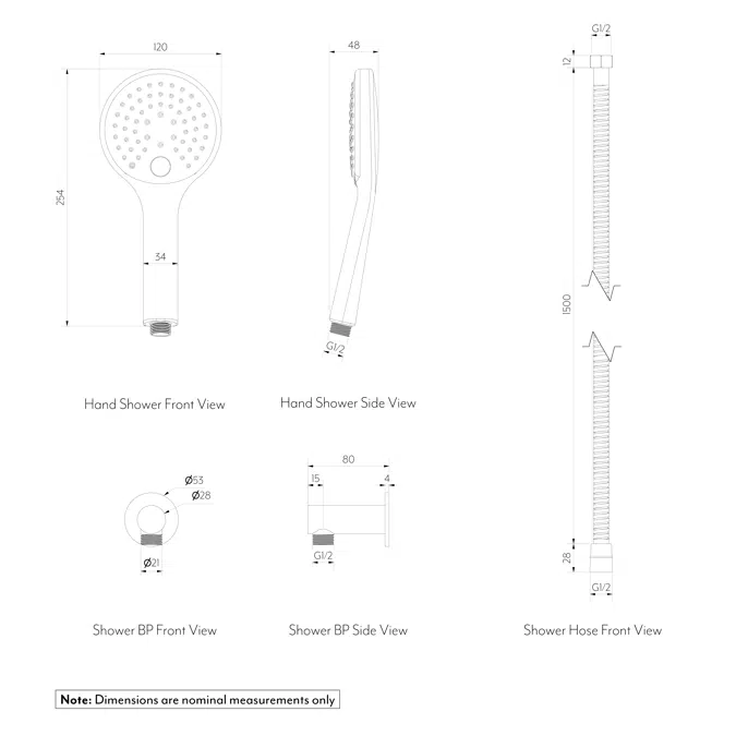 Aliro - 3-Function Shower Set