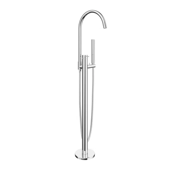 Elysian Floor Mounted Bath Filler with Hand Shower