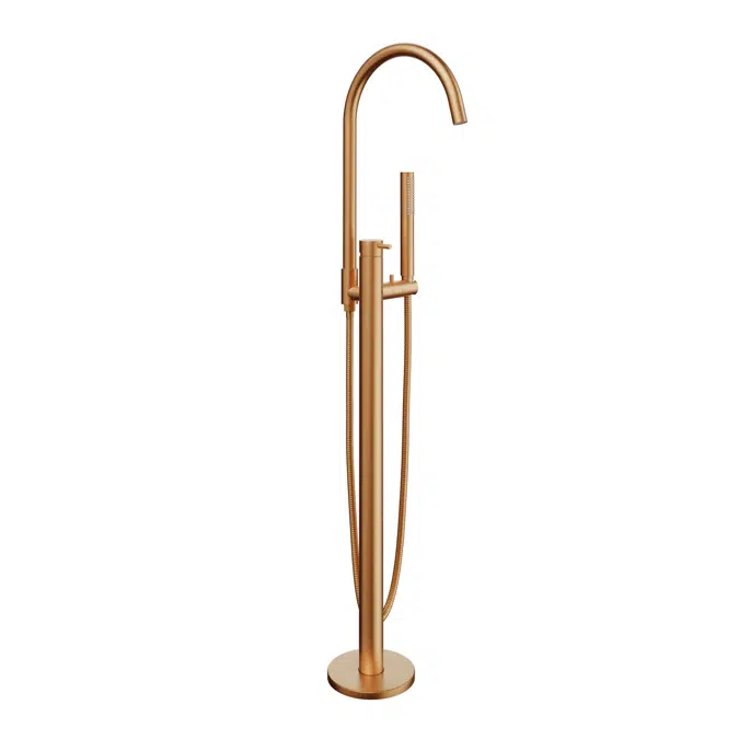 Elysian Floor Mounted Bath Filler with Hand Shower