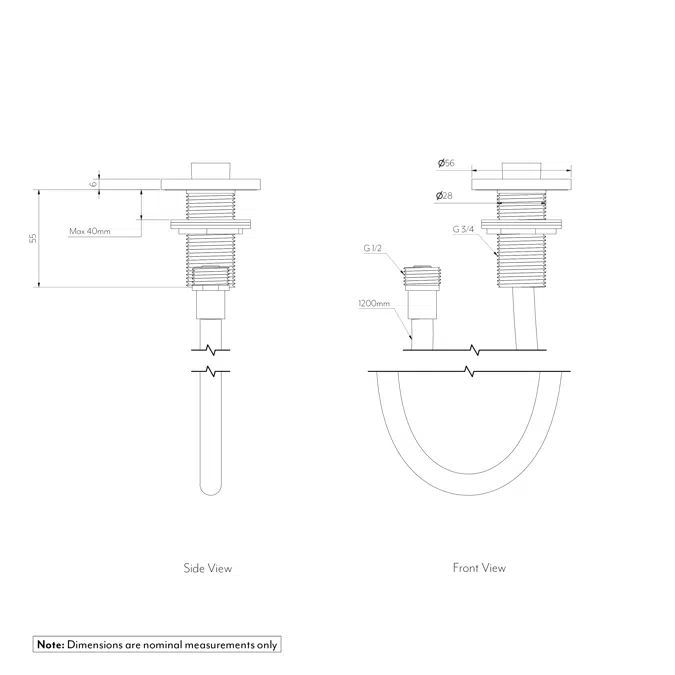 BIM objects - Free download! Deck Mounted Hand Shower Component | BIMobject
