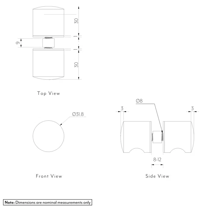 Livio Shower Door Handle