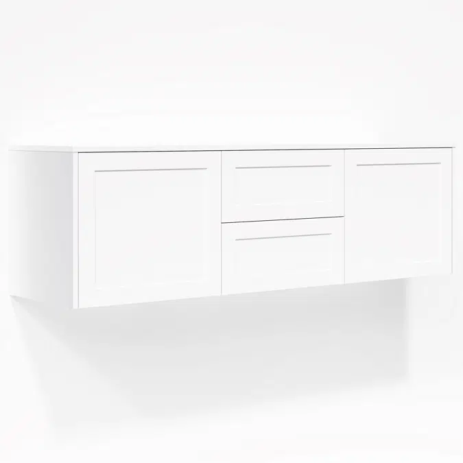 Archer 2-Door Vanity with Centre Drawers 1728mm - shaker