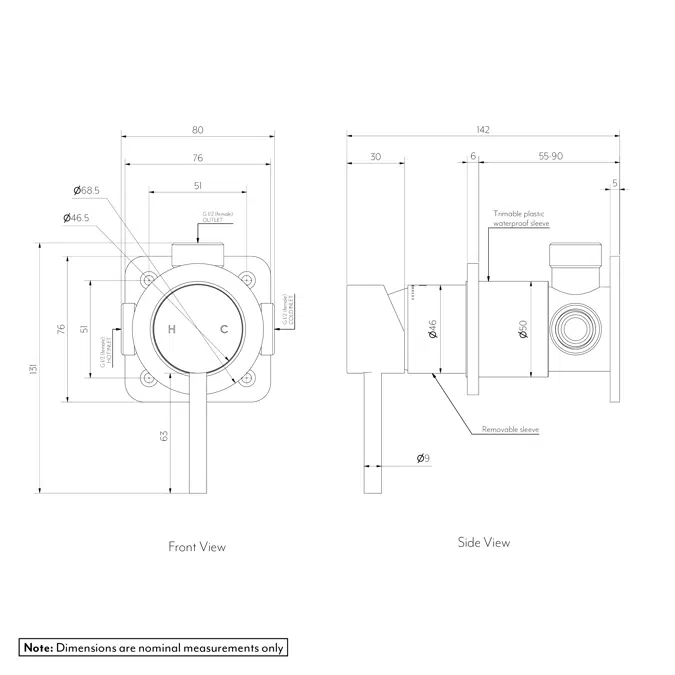 Elysian Thermostatic Shower Mixer