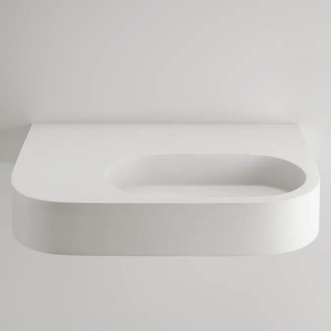 Aliro - Accessible Wall Mounted Basin (Left Shelf)