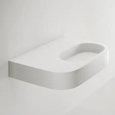 Image for Aliro - Accessible Wall Mounted Basin (Left Shelf)