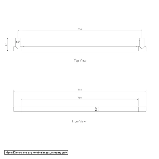 Aliro Single Rail 882mm