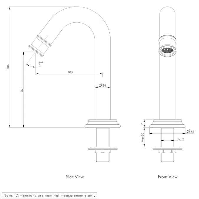 Kingsley Mini Hob Spout