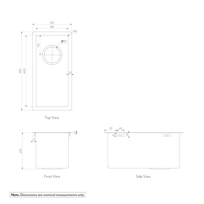 Sola Small Outdoor Sink