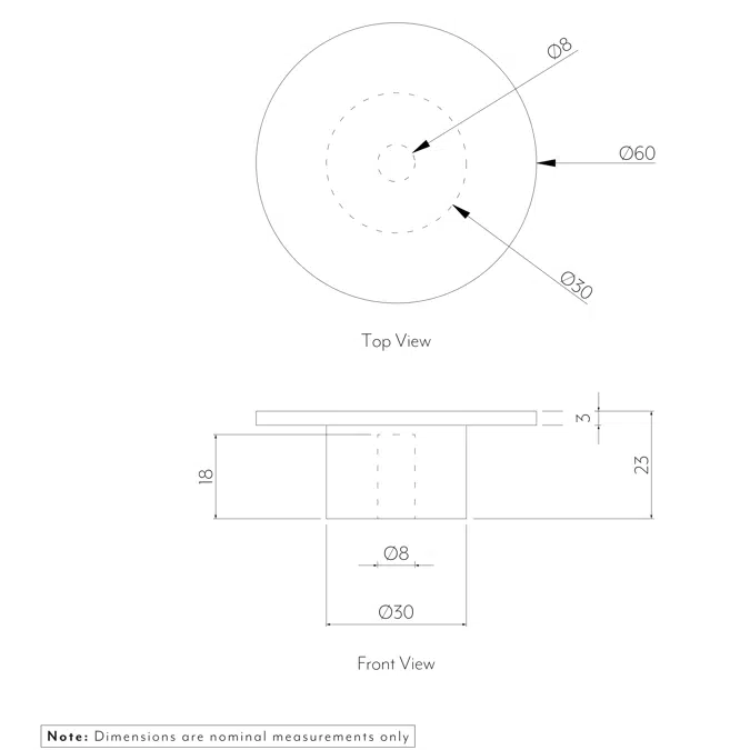 Myka Cabinetry Knob 60mm