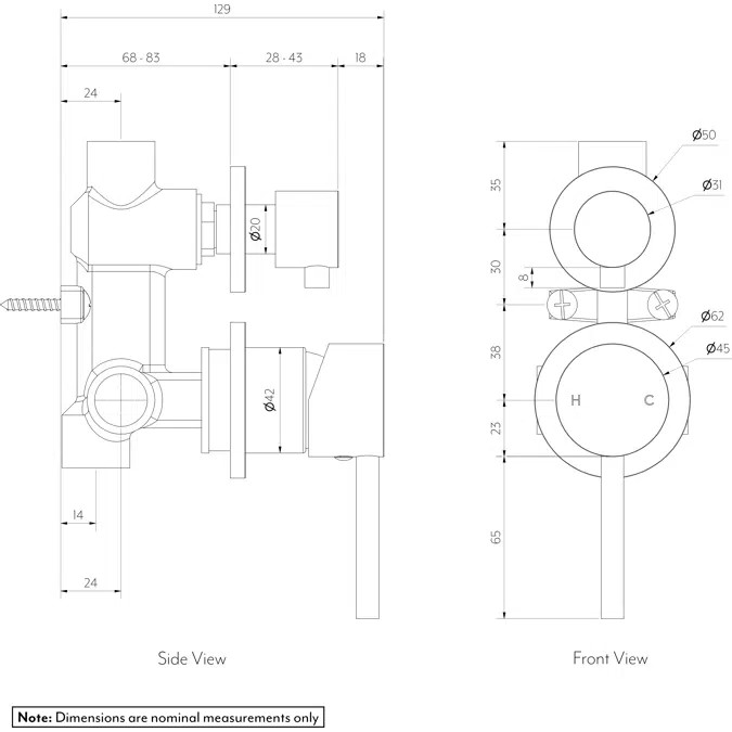 Elysian Shower Top Diverter