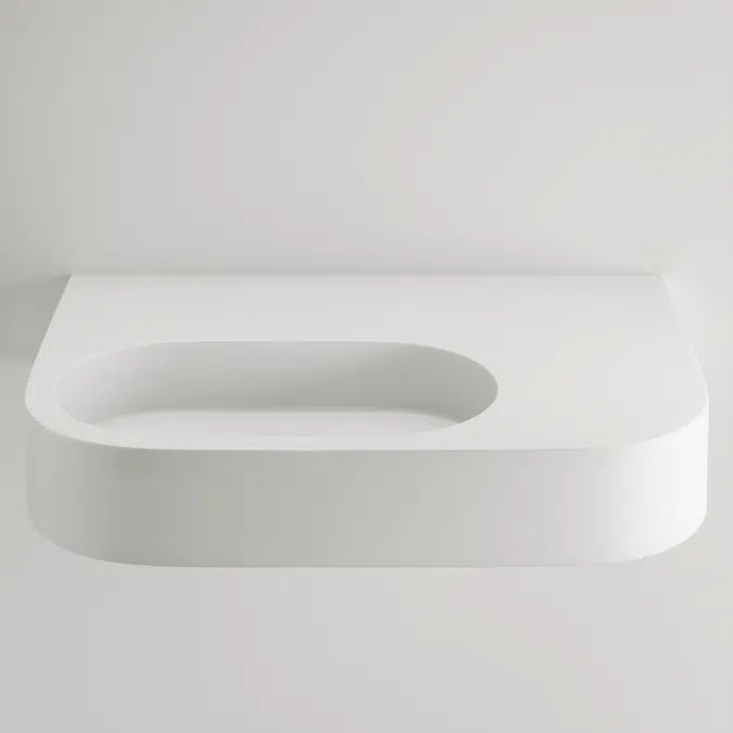 Aliro - Accessible Wall Mounted Basin (Right Shelf)