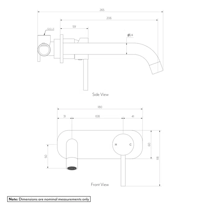 Elysian Minimal Wall-Mounted Set