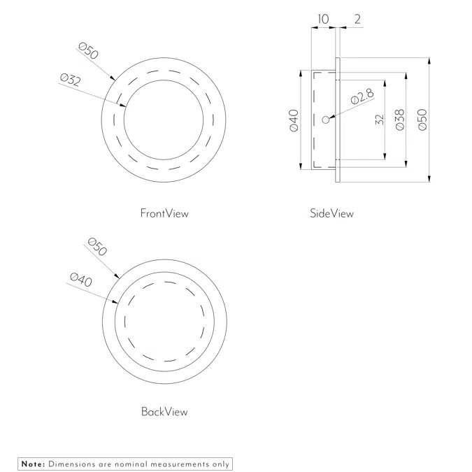 Atley Flush Pull Round