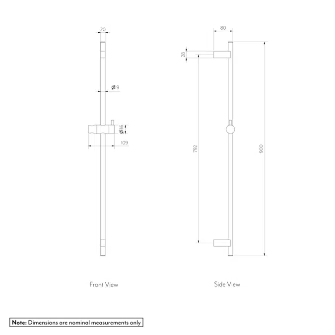 Elysian Shower Rail