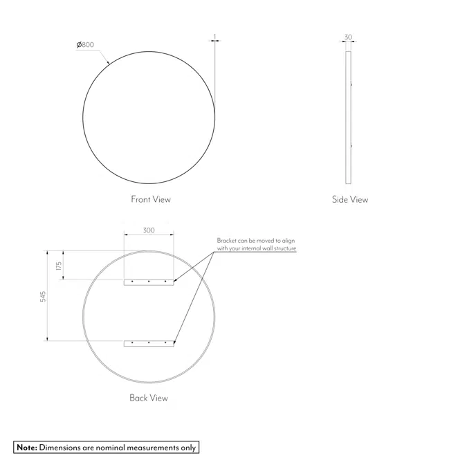 Round Mirror 800mm