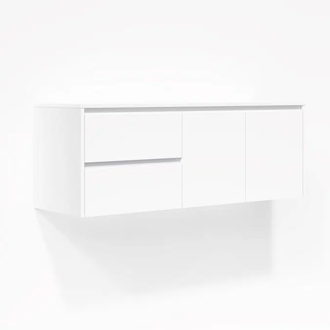 Archer 2-Door Vanity with Drawers on the Left 1428mm