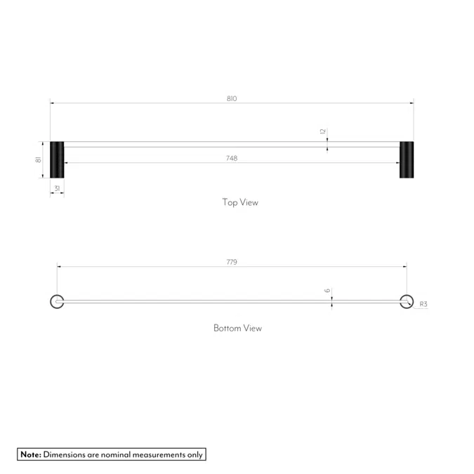 Namika Single Towel Rail