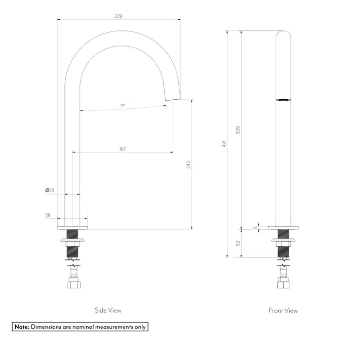 Sensor Gooseneck Hob Spout