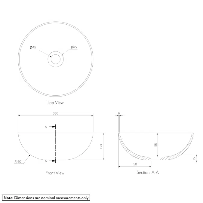 Miska Thin Edge Basin Sink