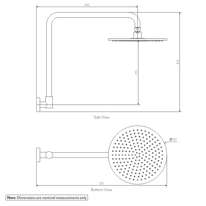 Eden Shower Arm and Head Set