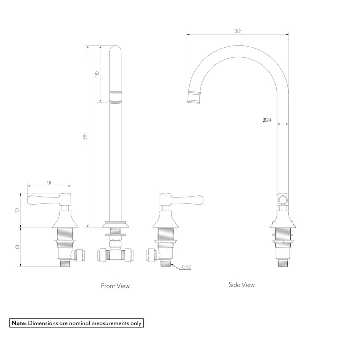 Kingsley Assembly Bench Mounted Set