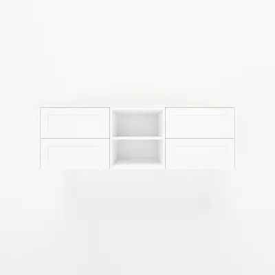Image for Addison 4-Drawer Vanity with Shelves 1614mm - Shaker