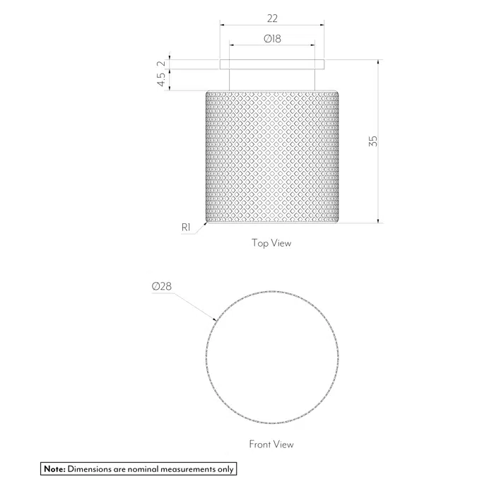 Tezra Textured Cabinetry Knob