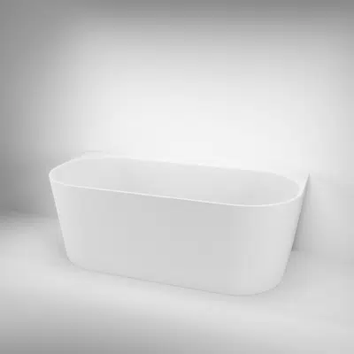 Azul Acrylic Back-to-Wall Freestanding Bath - 1650mm için görüntü