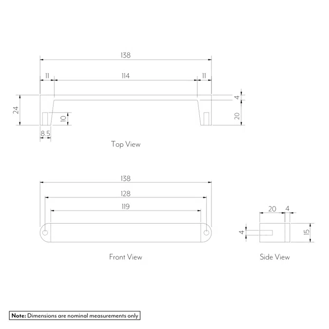 Pika Cabinetry Pull 138mm