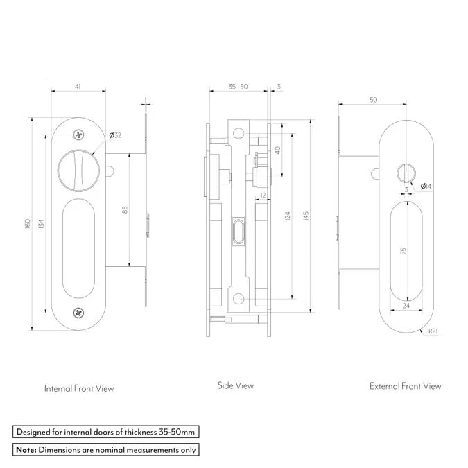 Leroy Sliding Door Privacy Set