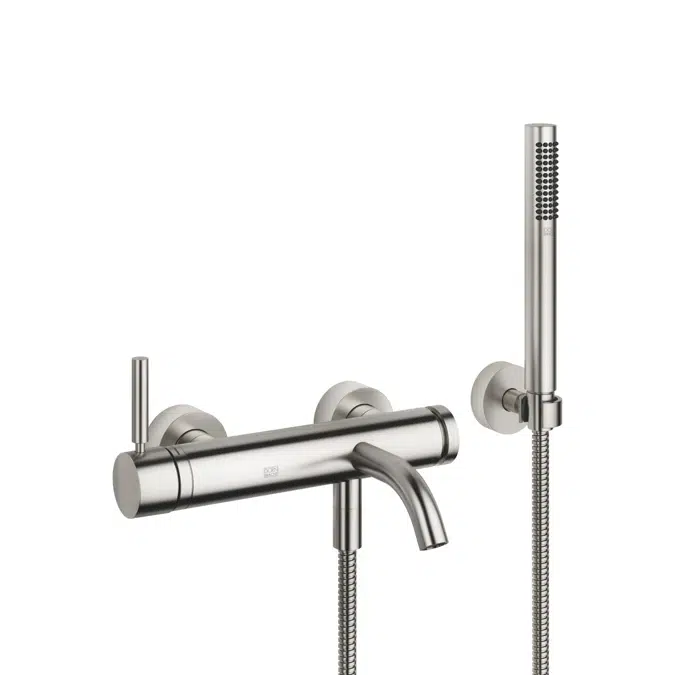 33233660 Meta Single-lever bath mixer for wall mounting with hand shower set 202 mm