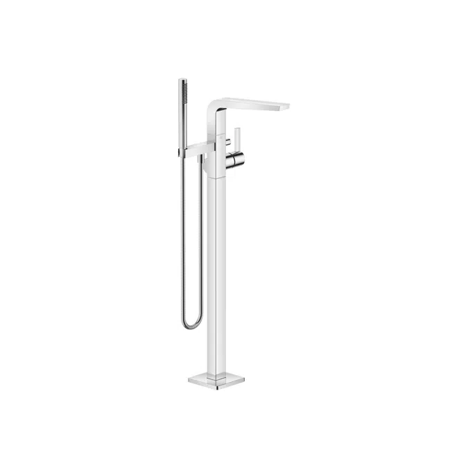 25863705 CL.1 Single-lever bath mixer with stand pipe for free-standing assembly with hand shower set 238 mm