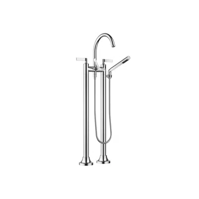画像 25943819 VAIA Two-hole bath mixer for free-standing assembly with hand shower set 221 mm