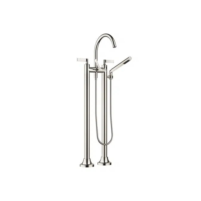 25943819 VAIA Two-hole bath mixer for free-standing assembly with hand shower set 221 mm