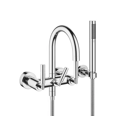 kép a termékről - 25133882 Tara. Bath mixer for wall mounting with hand shower set 240 mm