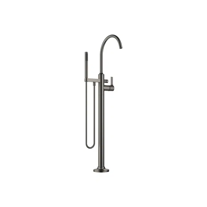 25863809 VAIA Single-lever bath mixer with stand pipe for free-standing assembly with hand shower set 281 mm