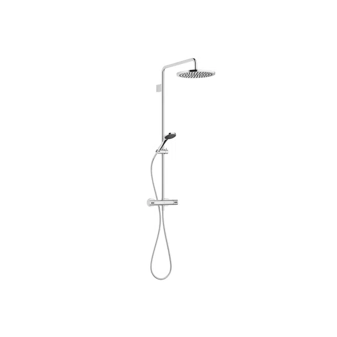 34460979FF0010 Showerpipe with shower thermostat without hand shower