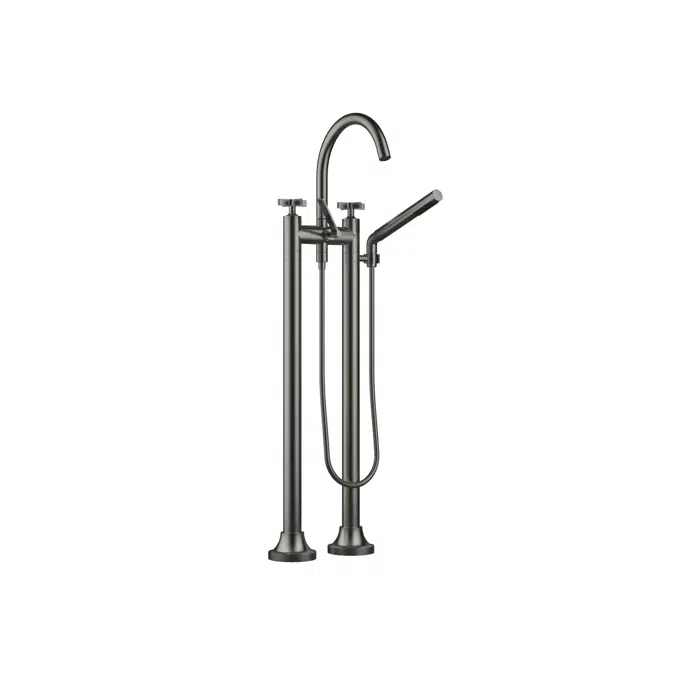 25943809 VAIA Two-hole bath mixer for free-standing assembly with hand shower set 221 mm