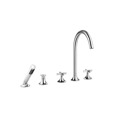 afbeelding voor 27522809 VAIA Five-hole bath mixer for deck mounting with diverter 220 mm