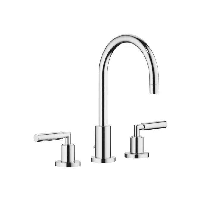 20713882FF0010 Tara. Three-hole basin mixer with pop-up waste 165 mm