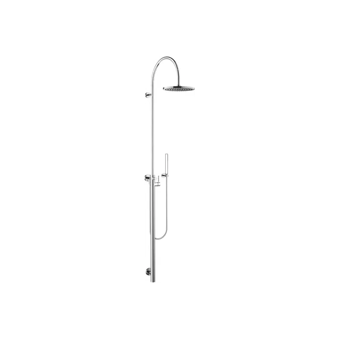 26024661FF0010 Shower system with single-lever shower mixer without hand shower