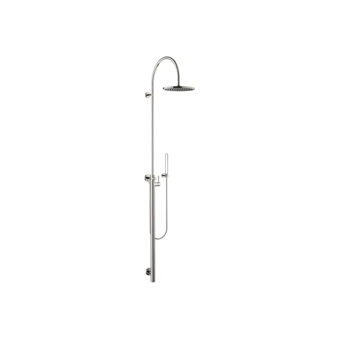 26024661FF0010 Shower system with single-lever shower mixer without hand shower