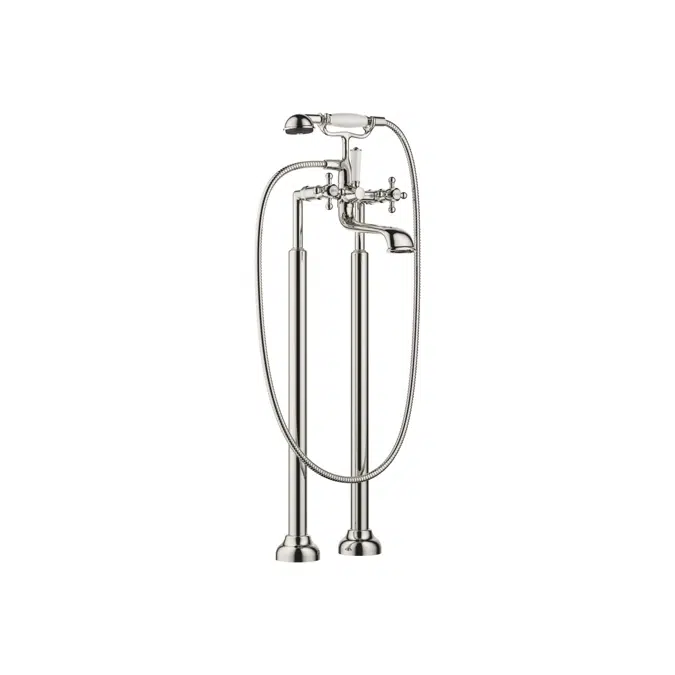 25943360 Madison Two-hole bath mixer for free-standing assembly with hand shower set 245 mm