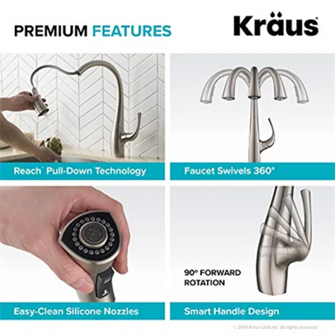 Kraus KPF-1675SFS Ansel Dual Function Pull-Down Kitchen Faucet