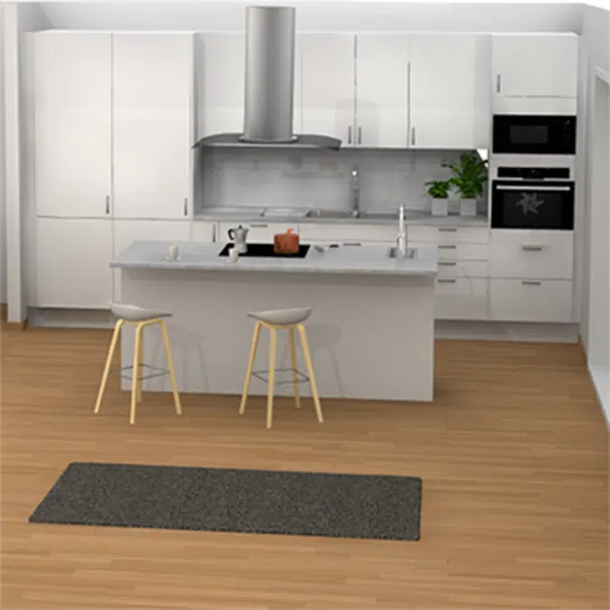 Oggetti BIM - Download gratuito! Mobili 3D - Arredo modulare con 2 cubi e 4  mensole