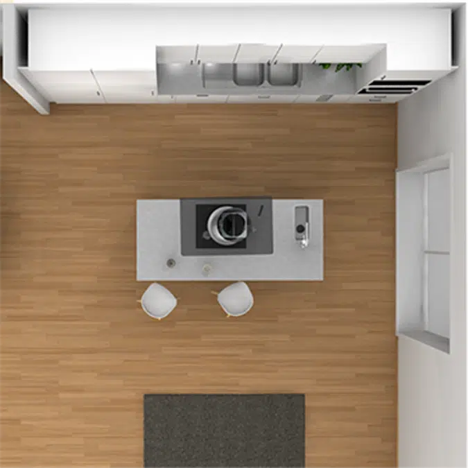 Kitchen with island