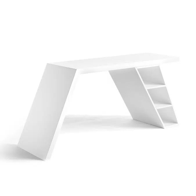 BIM objects Free download! White wooden desk BIMobject