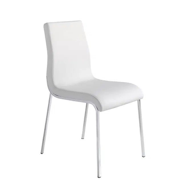 BIM objects - Free download! Chair upholstered in leatherette with ...