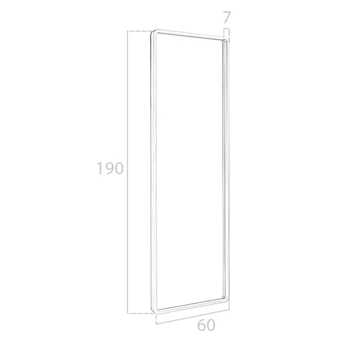 Walnut wood frame standing mirror